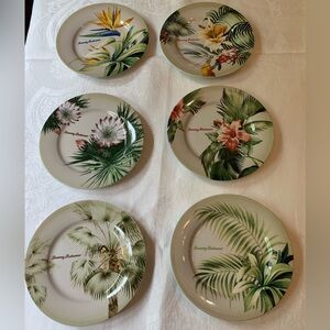 Tommy Bahama Floral Cocktail Plates